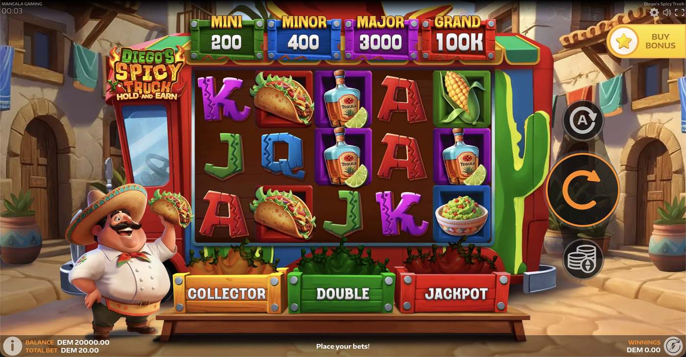 Diego's Spicy Truck: image of main menu