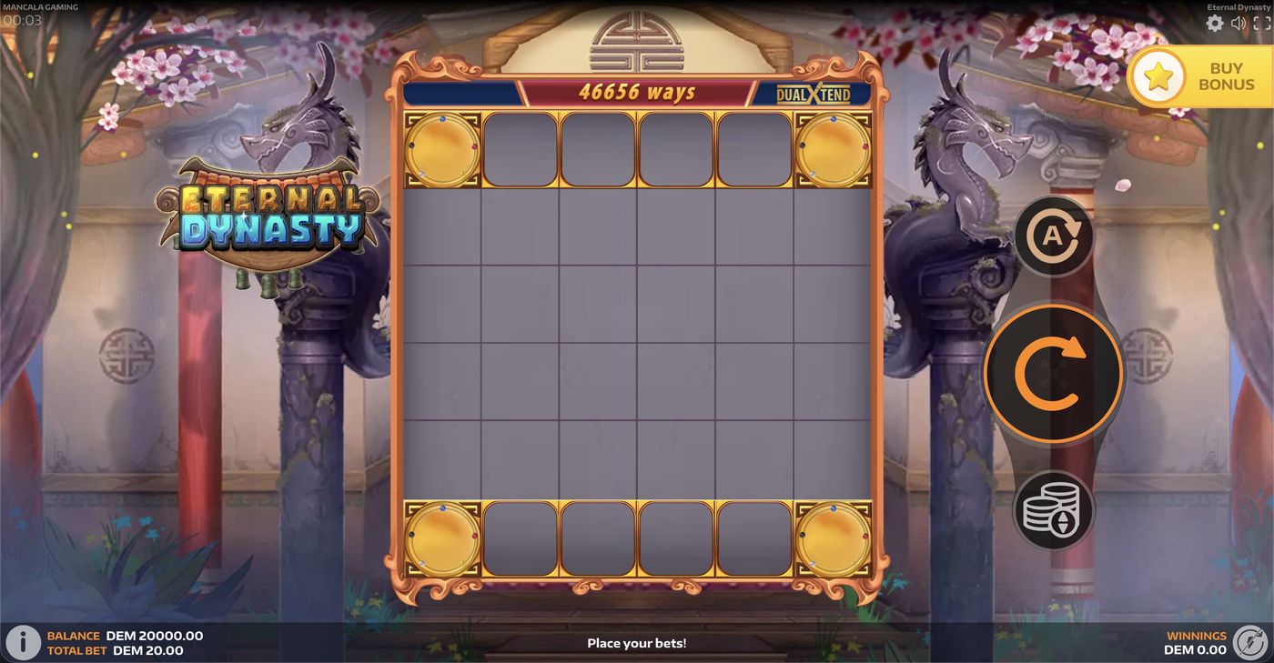 Eternal Dynasty: image of main menu
