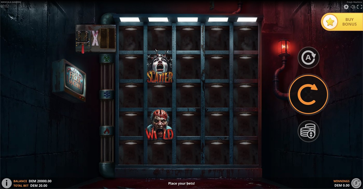 Freak Machine: image of main menu
