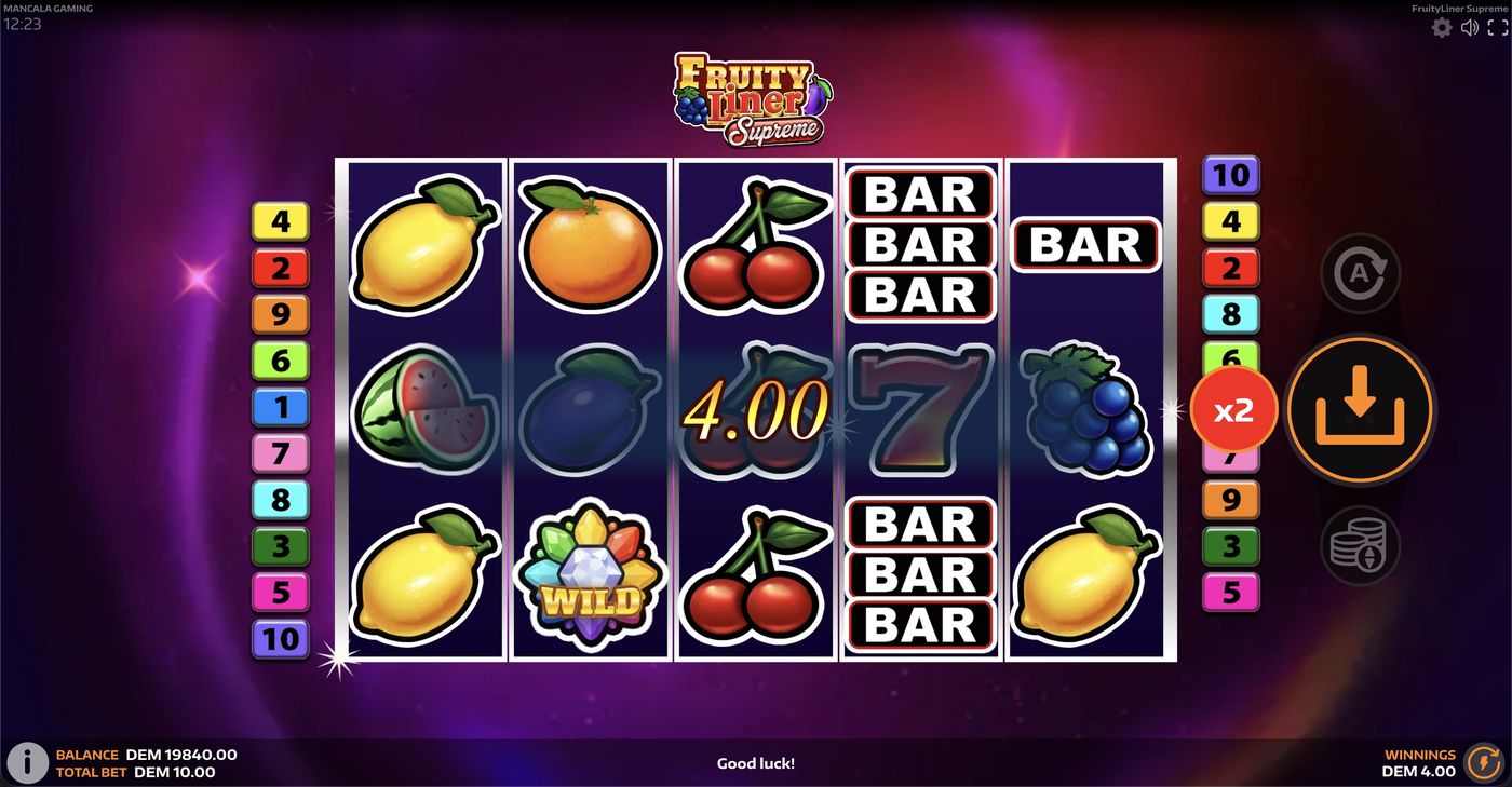 FruityLiner Supreme: image of winning