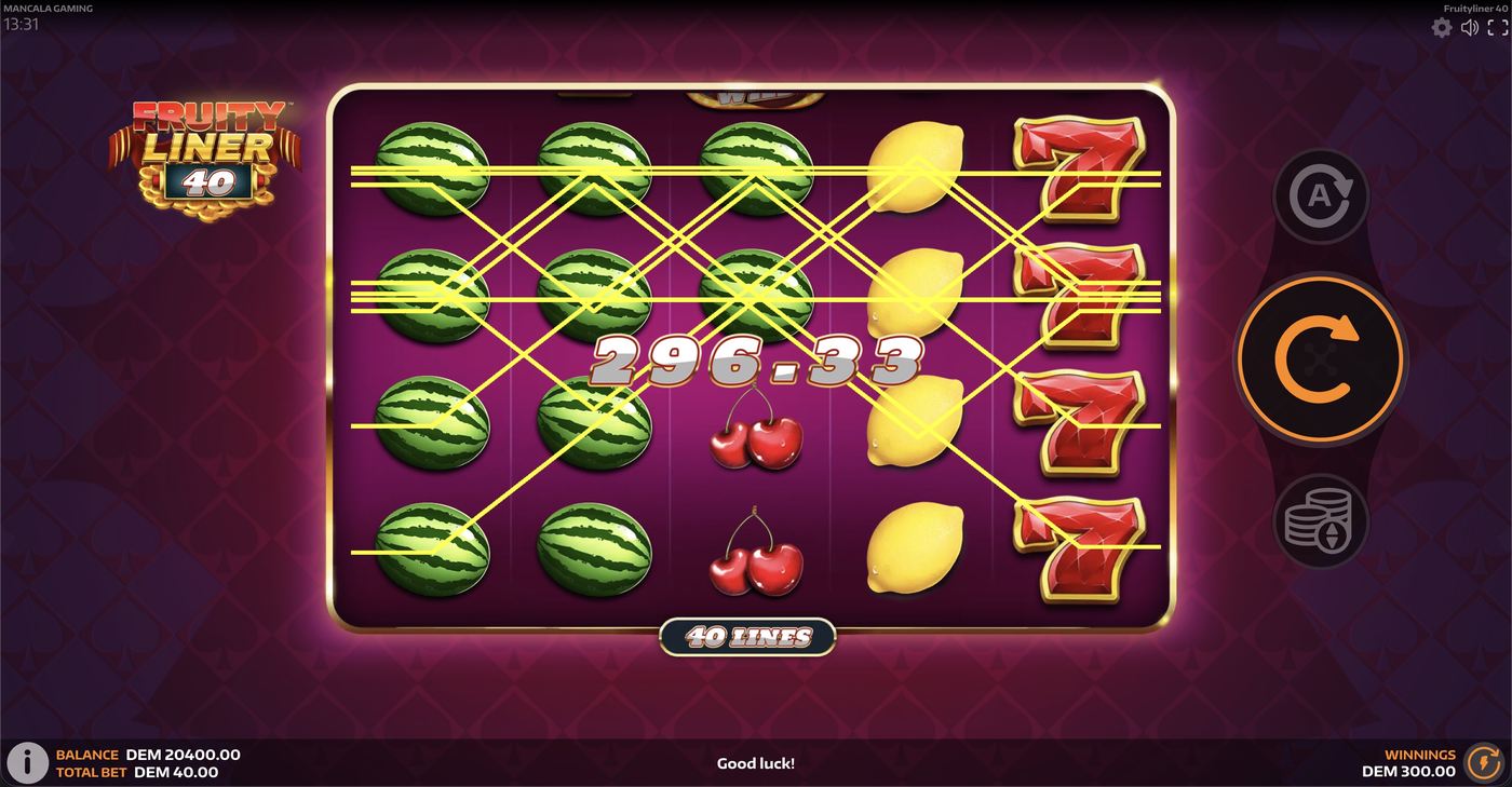 Fruityliner 40: image of winning
