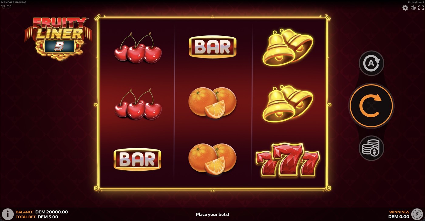 Fruityliner 5: image of main menu