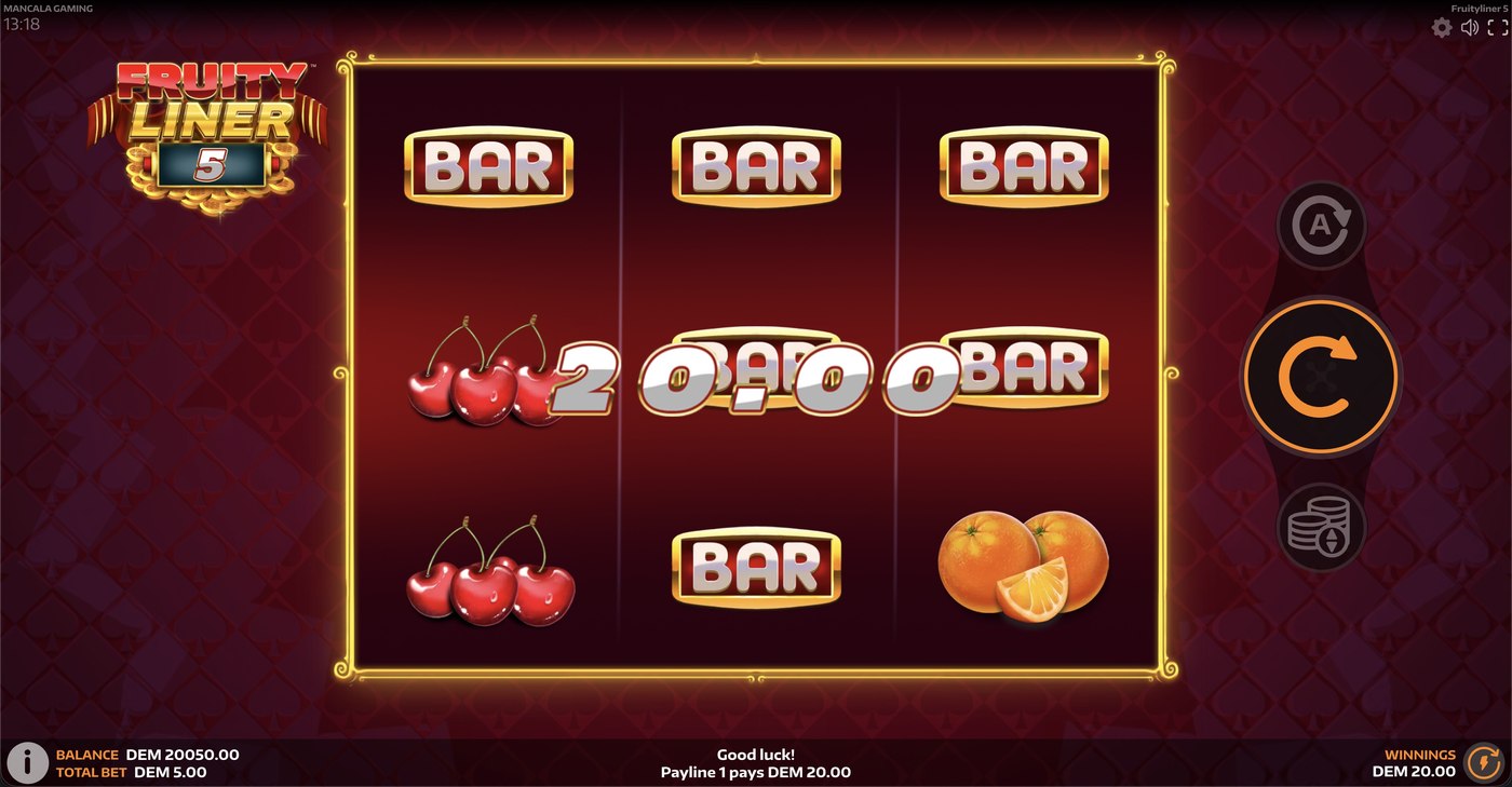 Fruityliner 5: image of winning