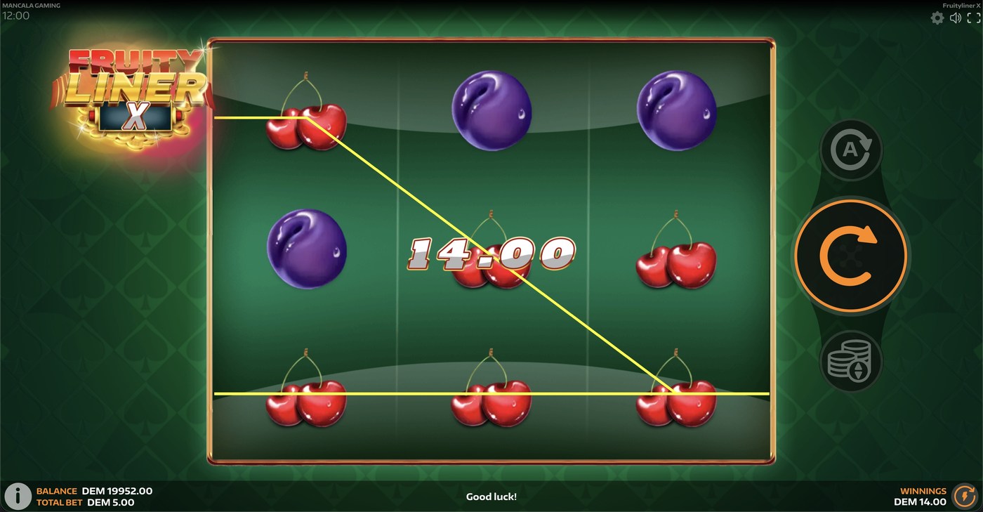 Fruityliner X: image of winning