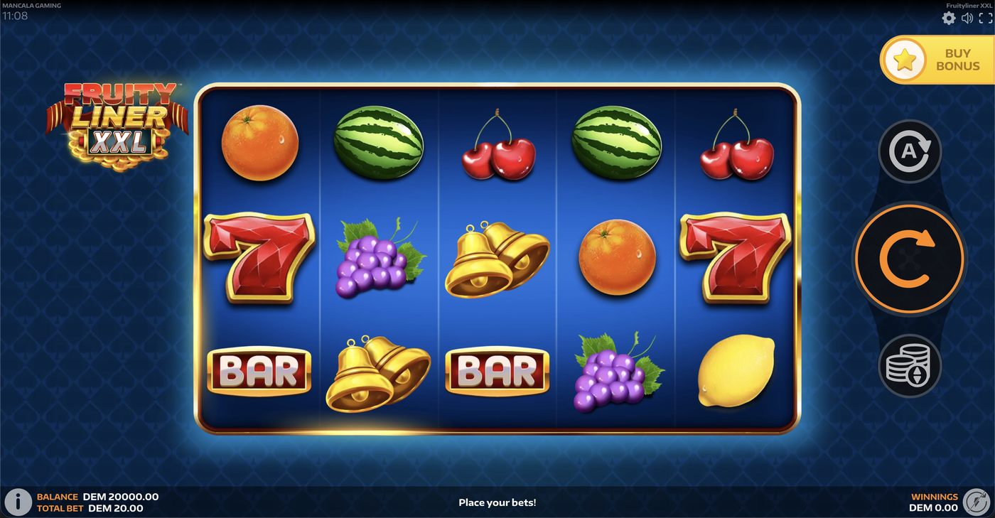 Fruityliner XXL: image of main menu