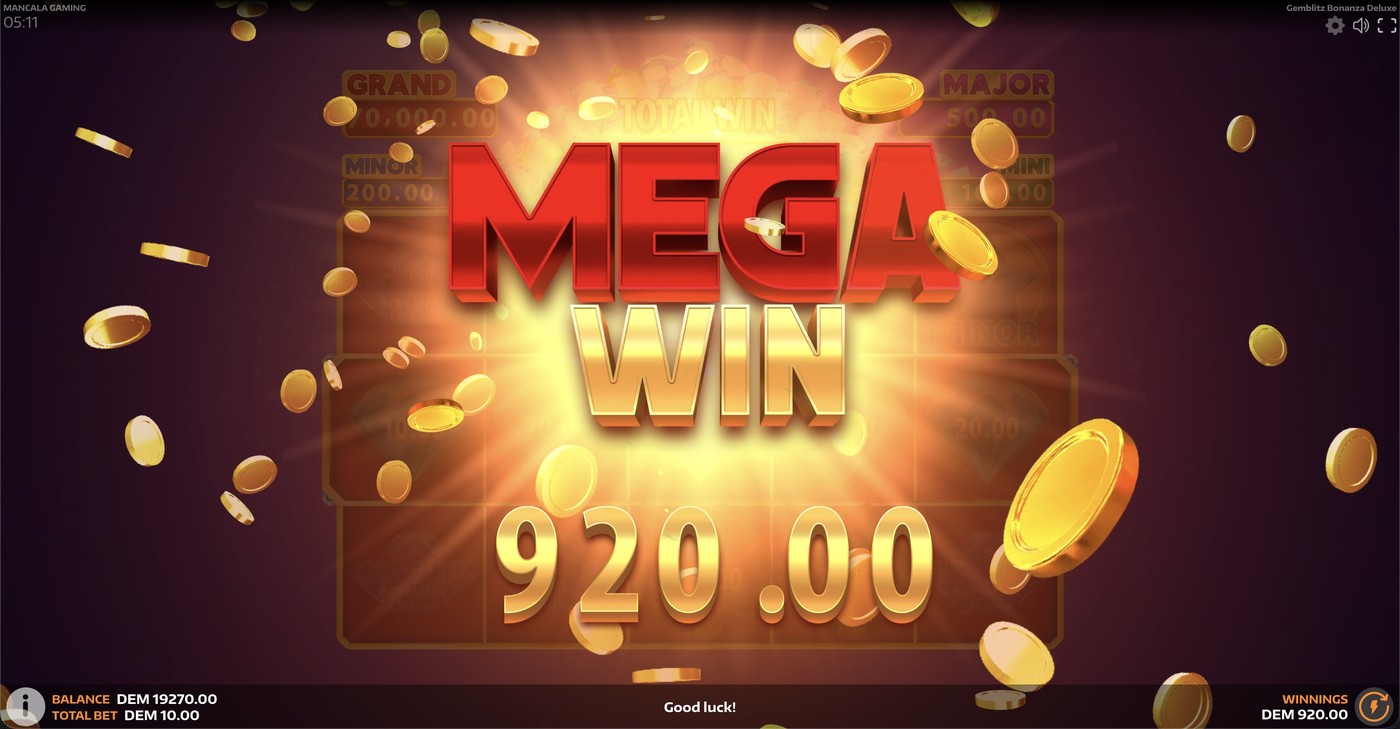 Gemblitz Bonanza Deluxe: image of winning