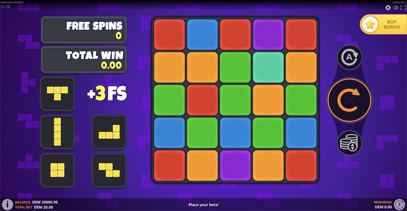 Golden Brix: image of main menu