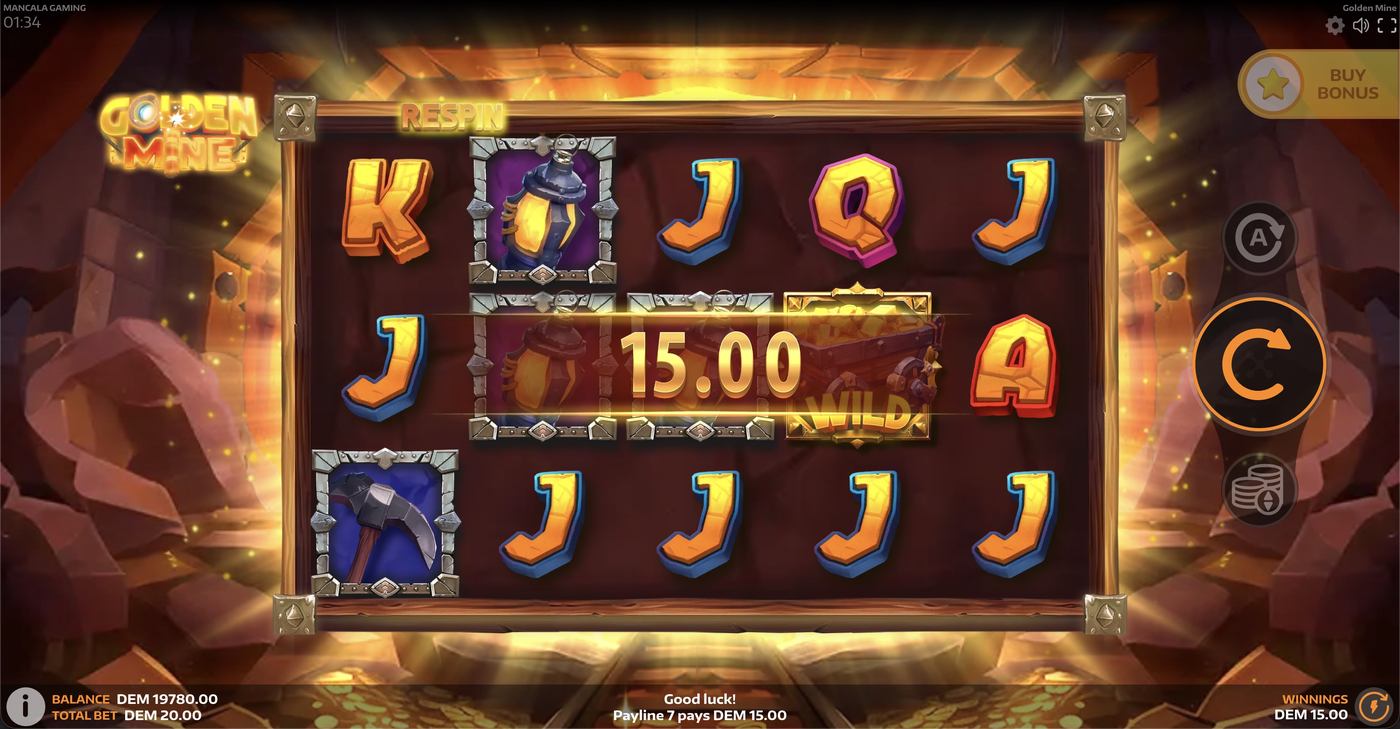Golden Mine: image of winning