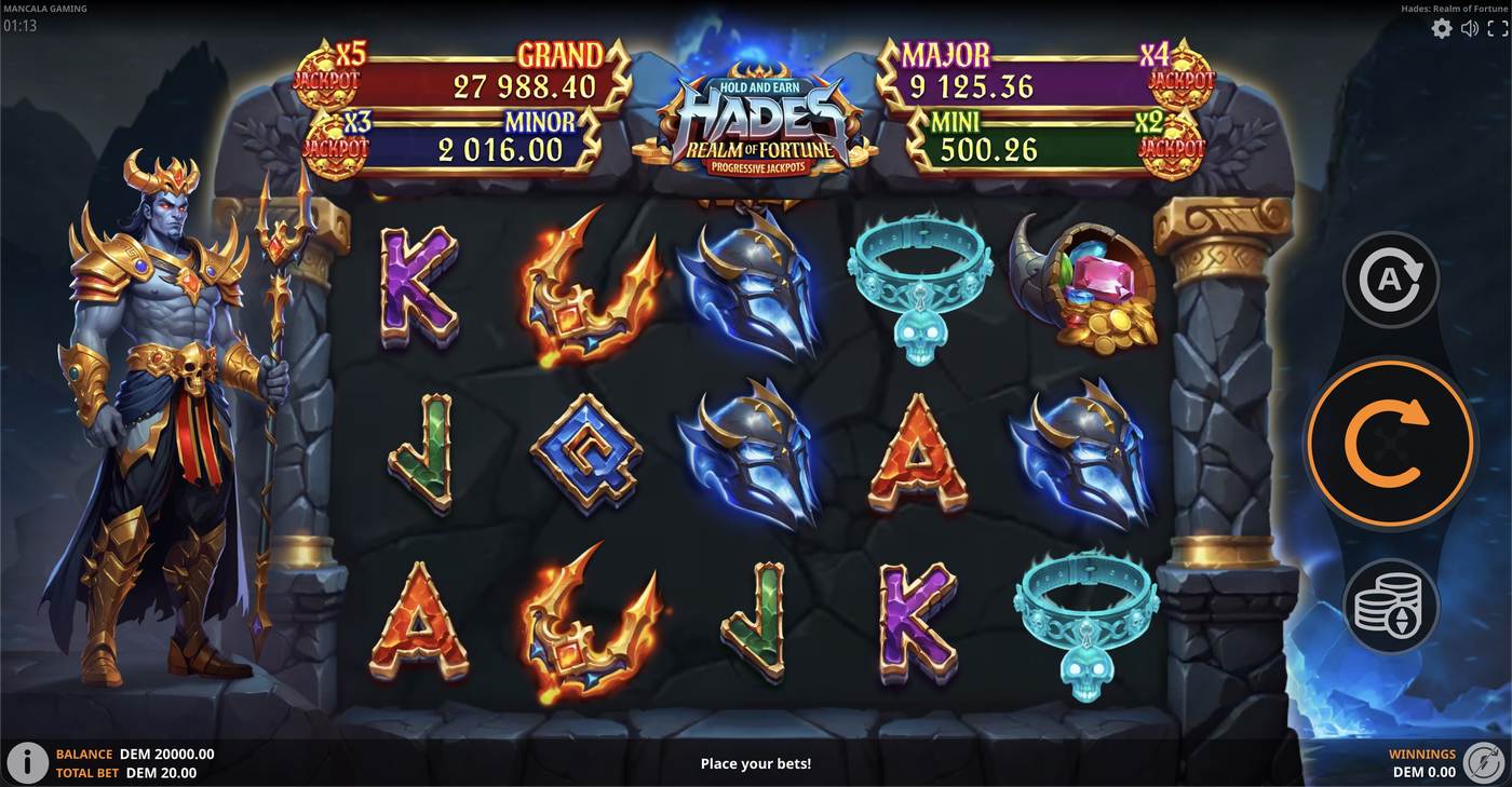 Hades: Realm of Fortune: image of main menu