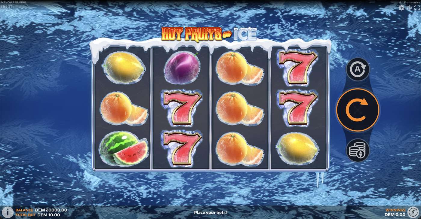 Hot Fruits on Ice: image of main menu
