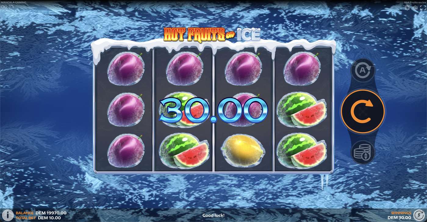 Hot Fruits on Ice: image of winning