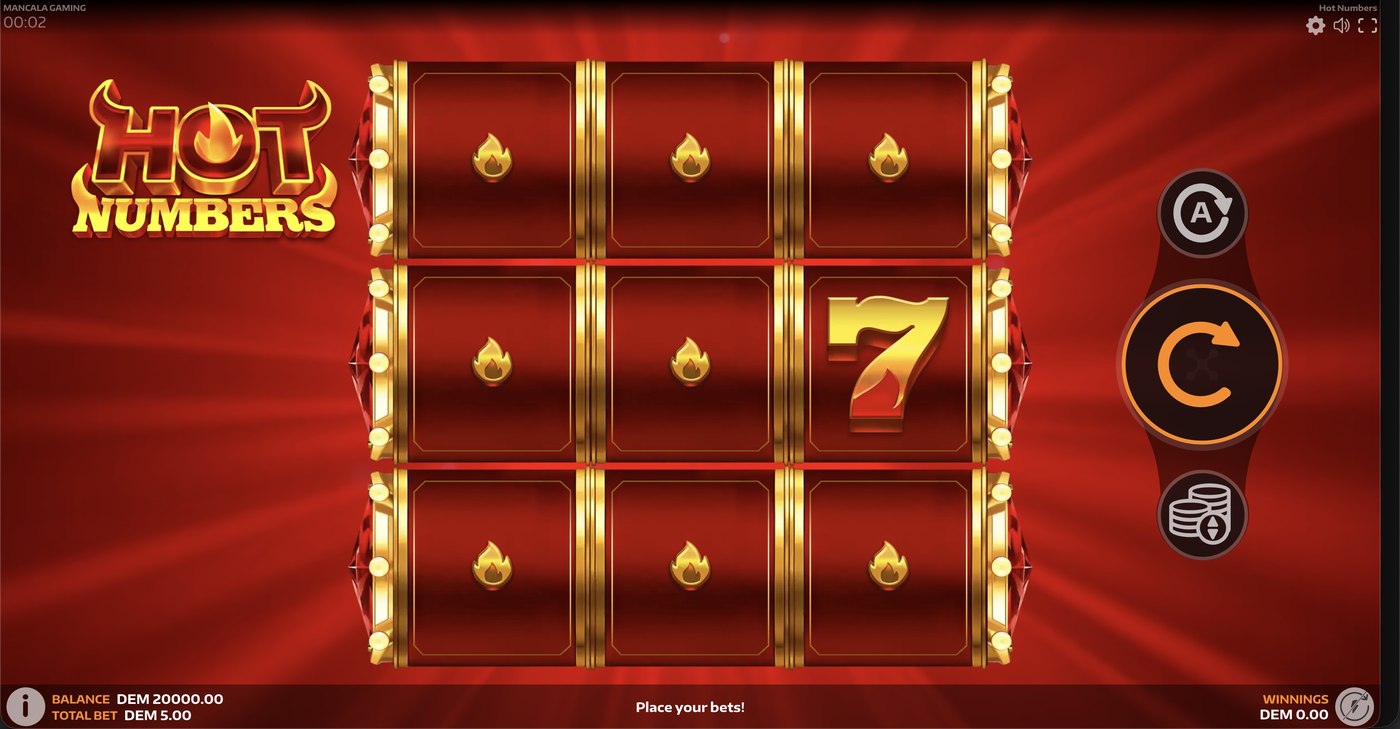 Hot Numbers: image of main menu