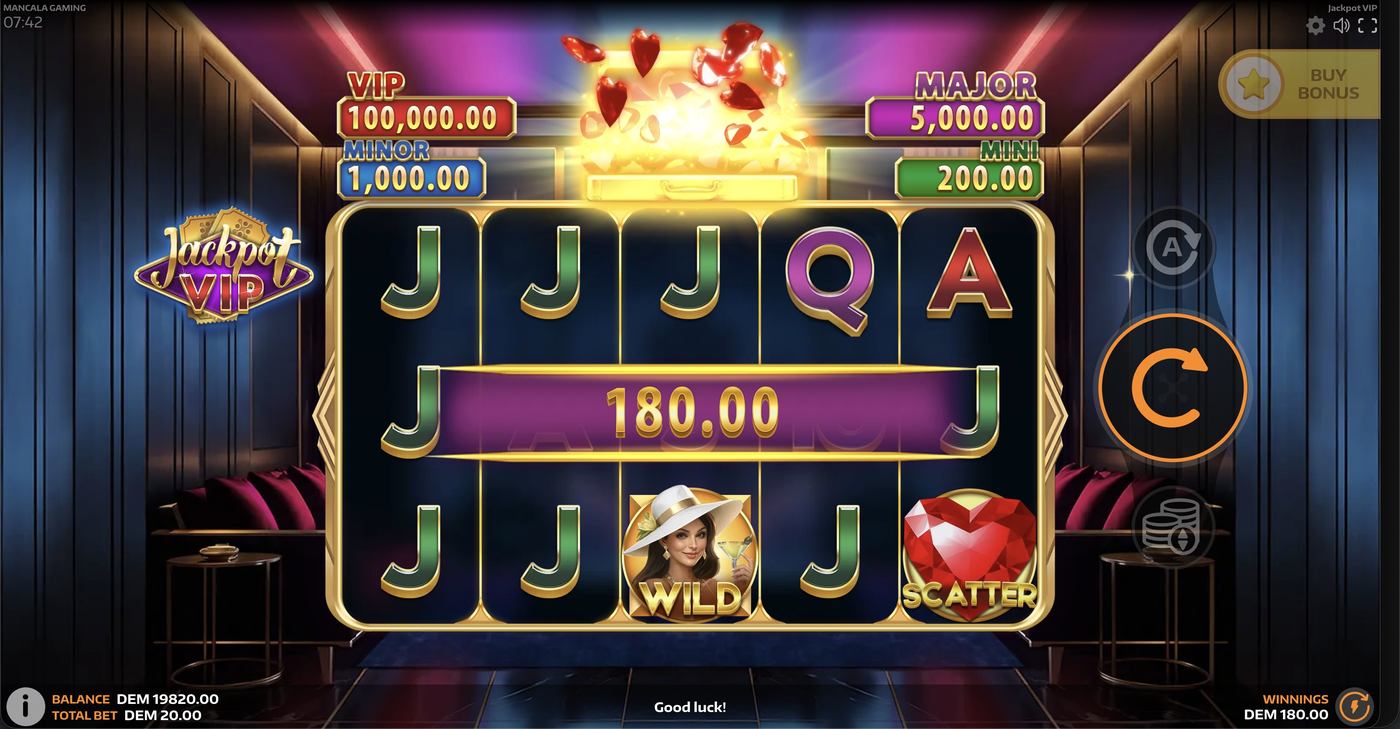 Jackpot VIP: image of winning