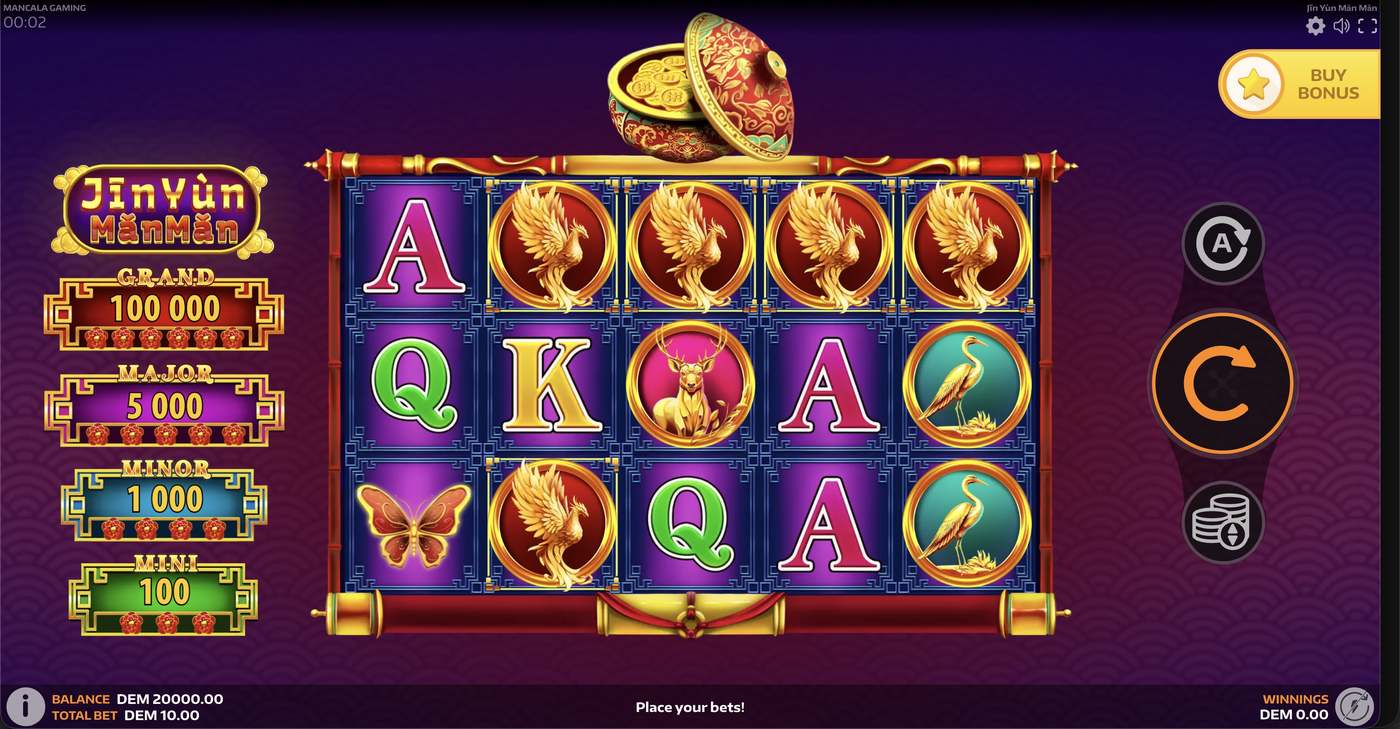 Jin Yun Man Man: image of main menu
