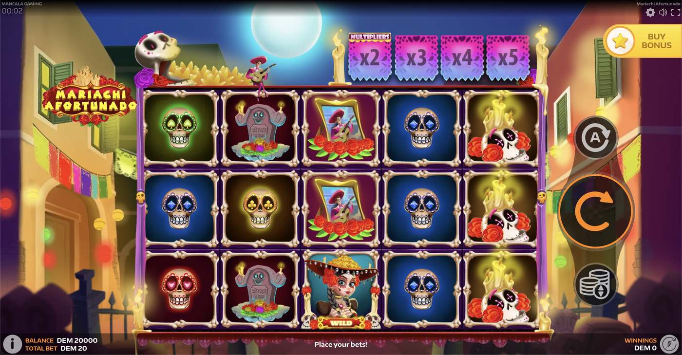 Mariachi Afortunado: image of main menu