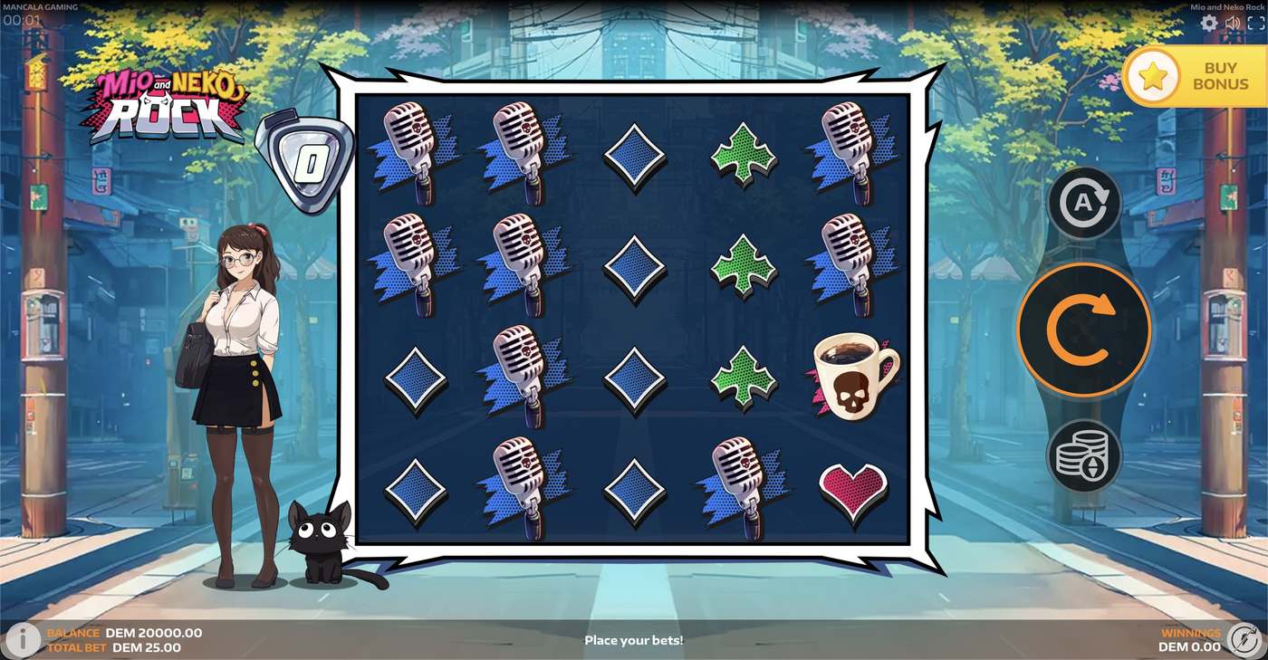 Mio & Neko Rock: image of main menu