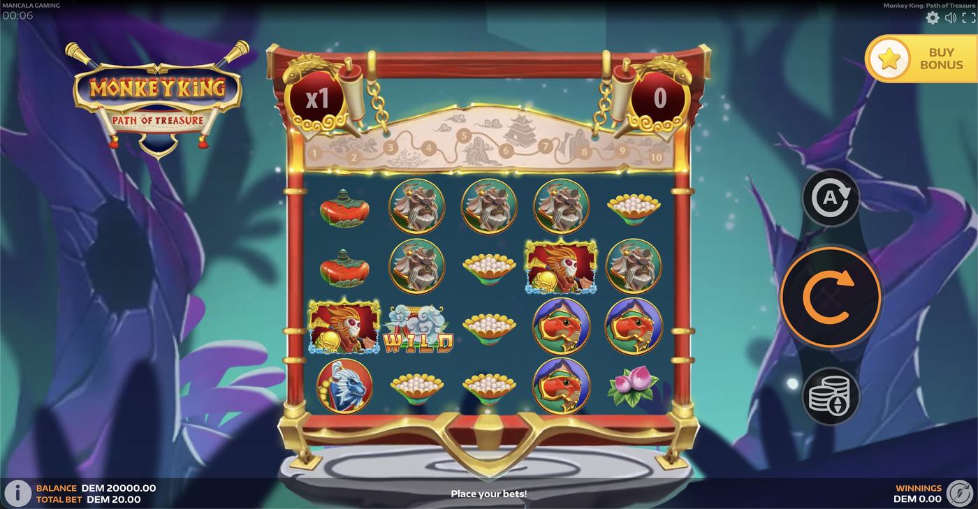 Monkey King: Path of Treasure: image of main menu
