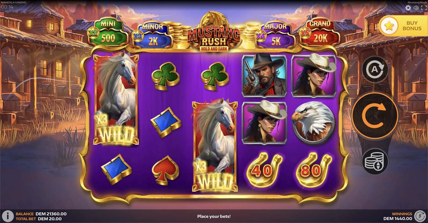 Mustang Rush: image of winning