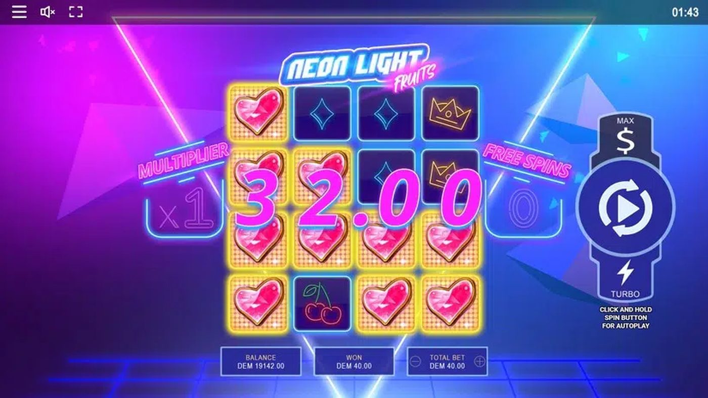 Neon Light Fruits: image of winning