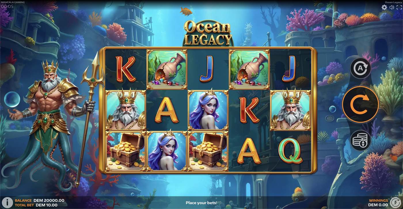 Ocean Legacy: image of main menu