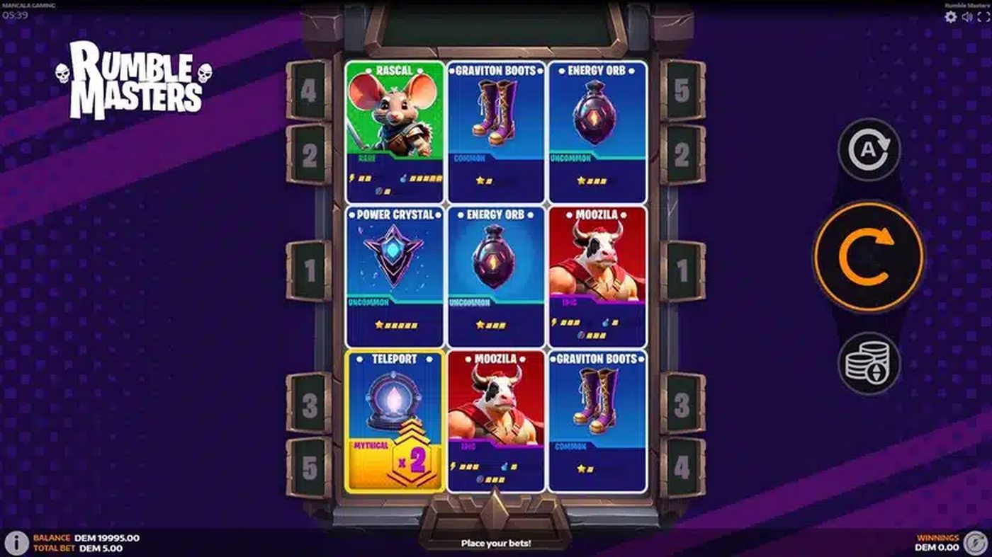 Rumble Masters: image of main menu
