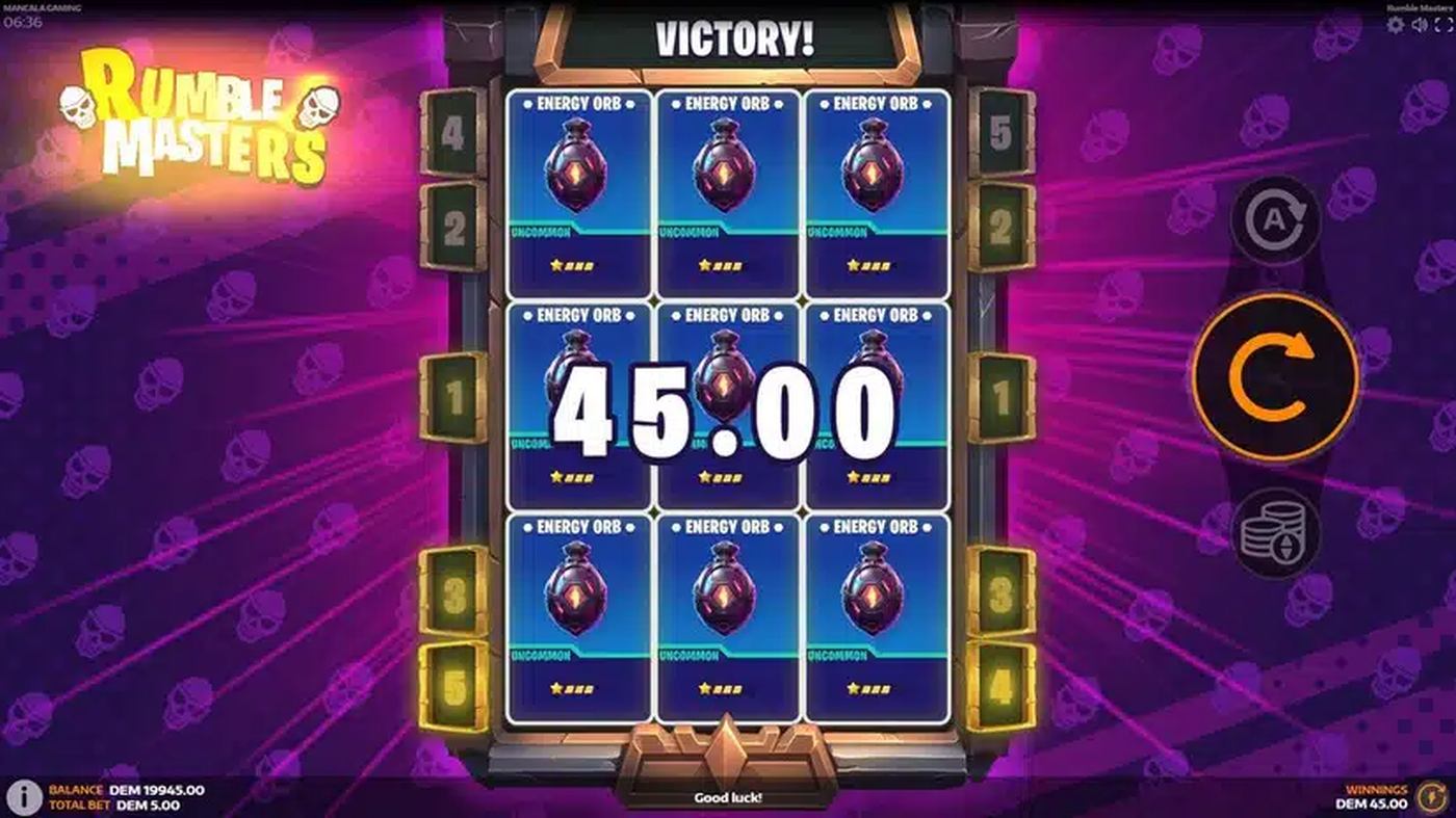 Rumble Masters: image of winning