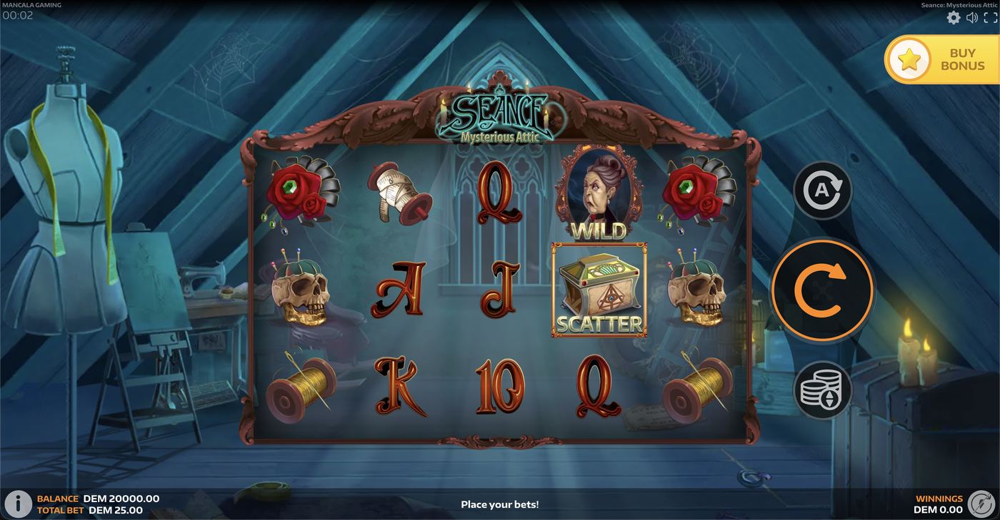 Seance: Mysterious Attic: image of main menu