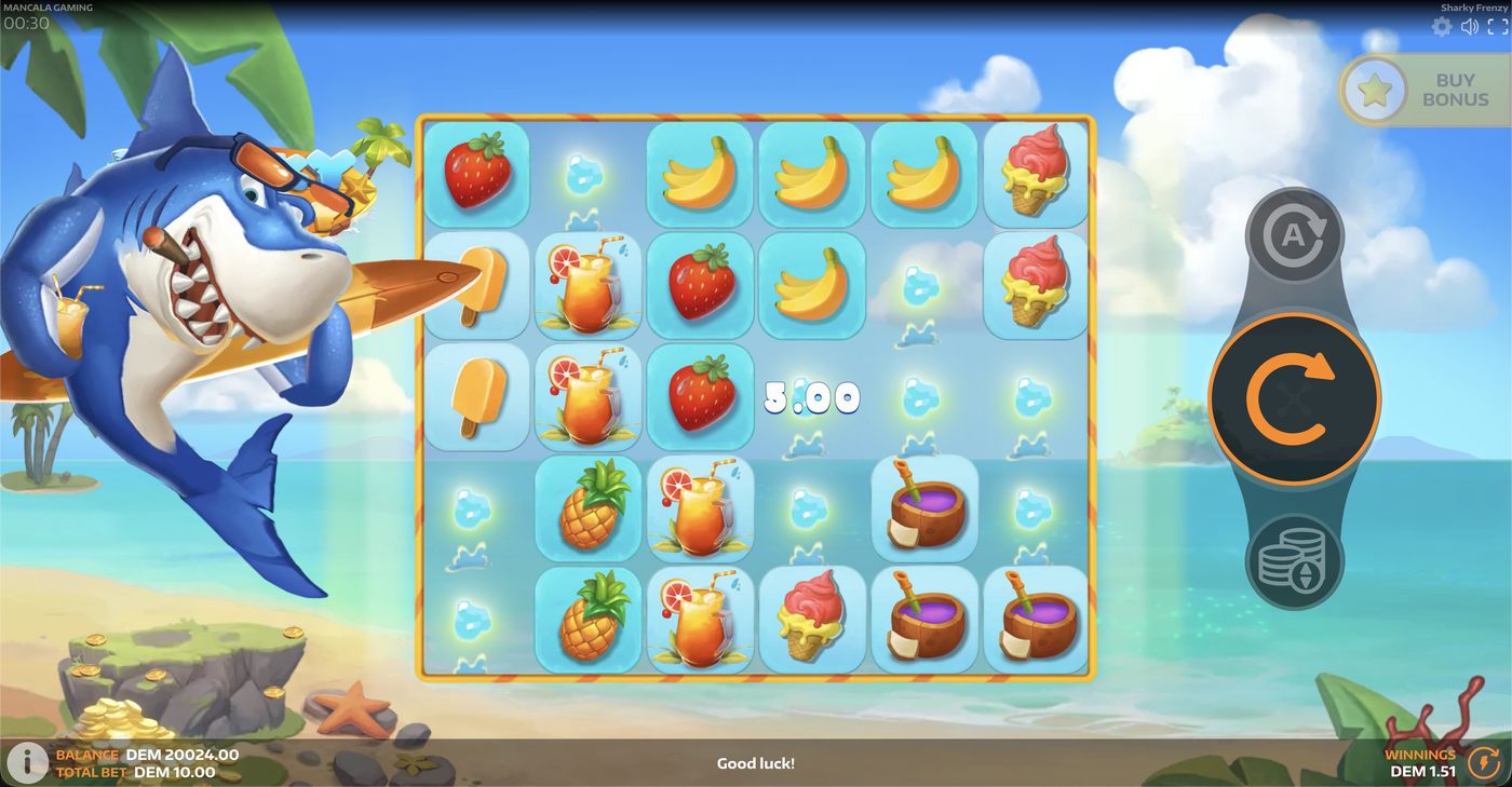 Sharky Frenzy: image of winning