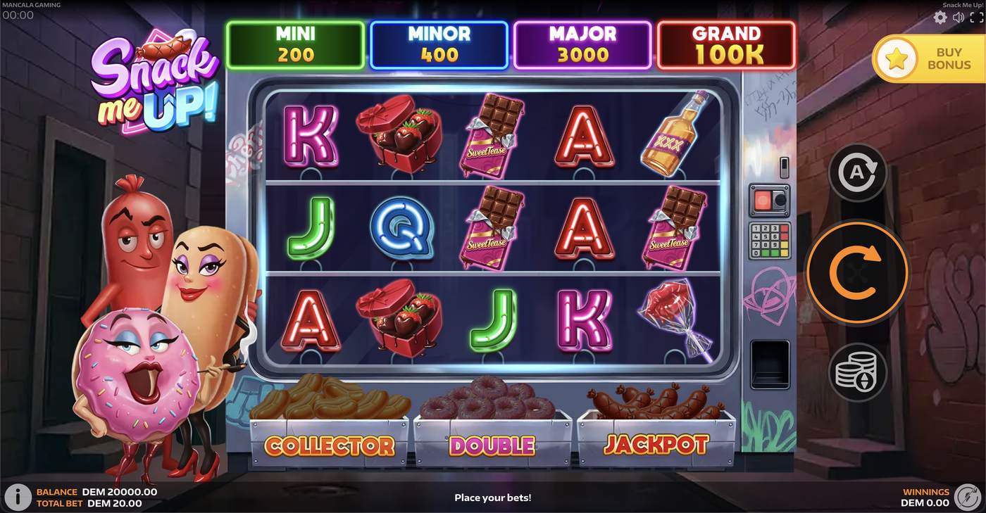 Snack me Up!: image of main menu