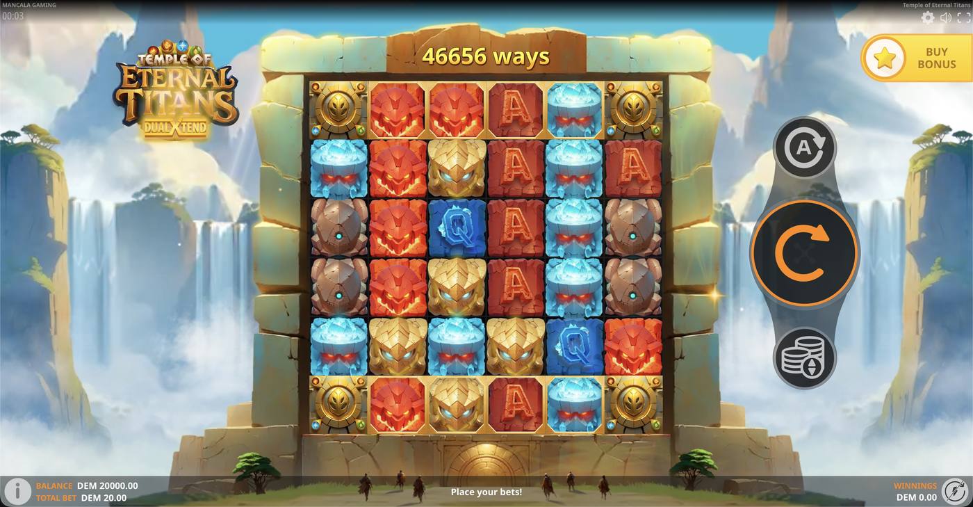 Temple of Eternal Titans: image of main menu