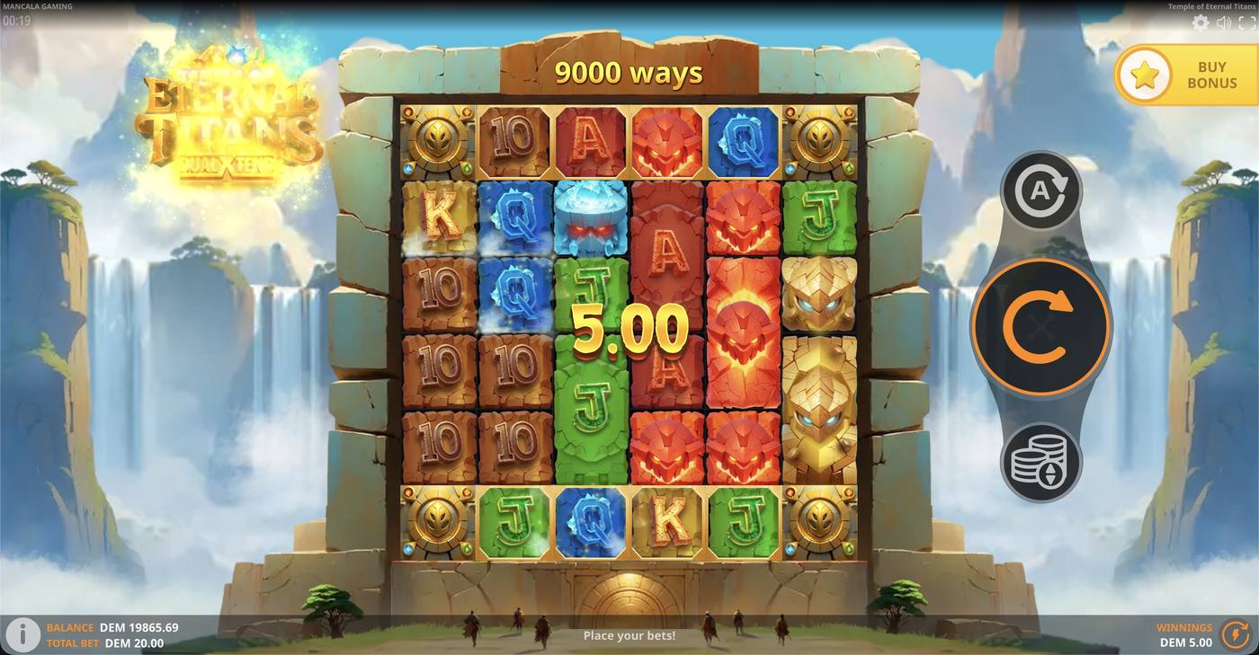 Temple of Eternal Titans: image of winning