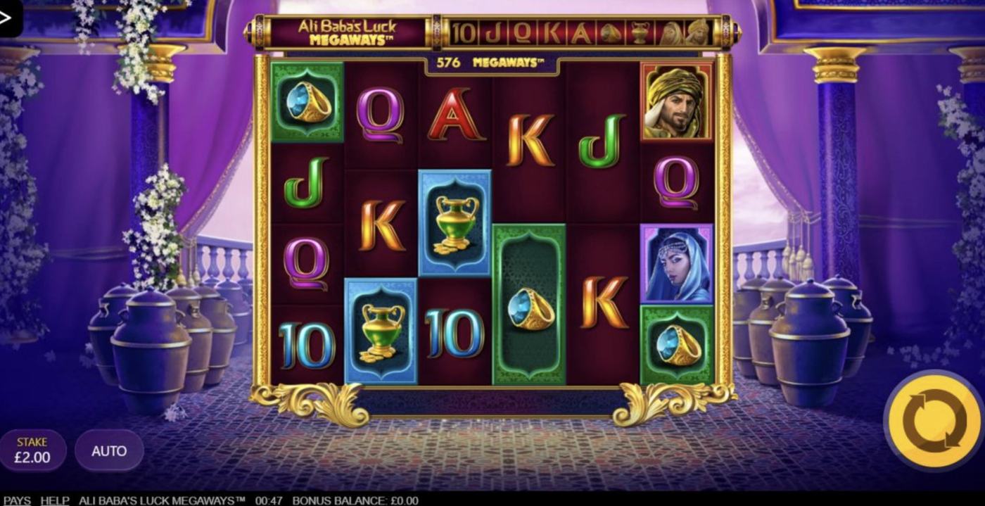 Ali Baba's Luck Megaways: image of main menu