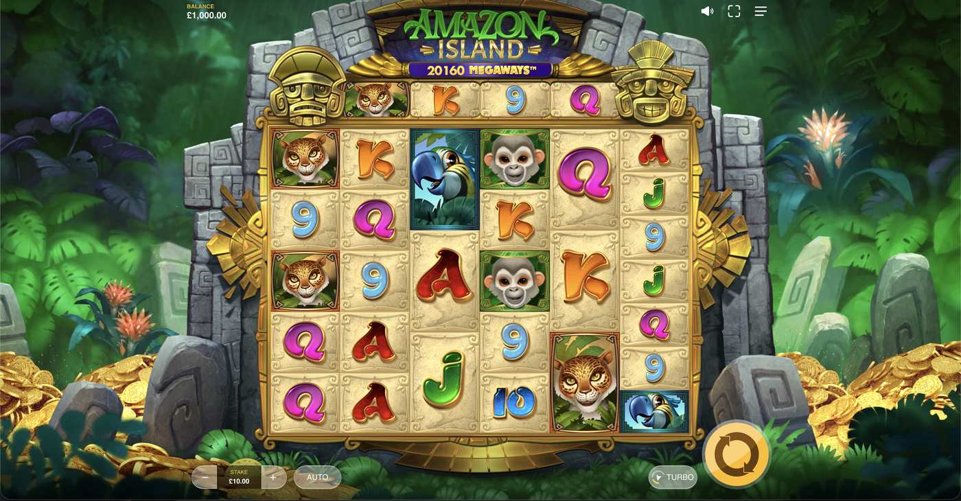 Amazon Island MegaWays: image of main menu