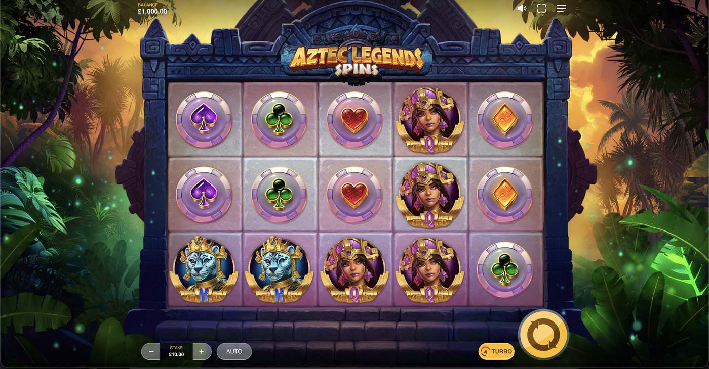 Aztec Legends Spins: image of main menu