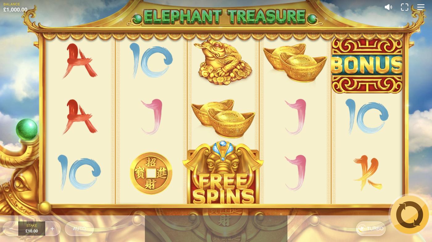 Elephant Treasure: image of main menu