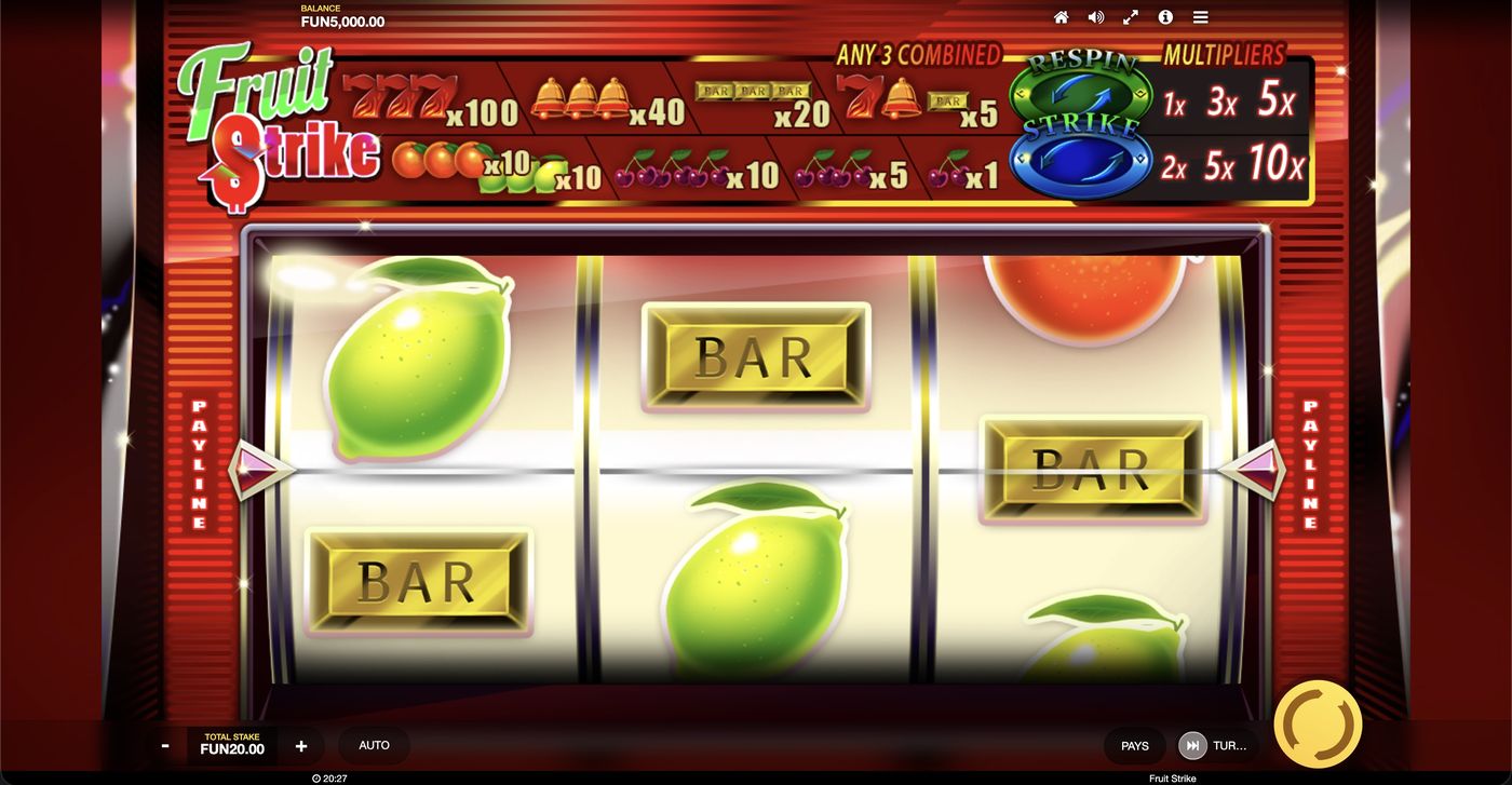 Fruit Strike: image of main menu