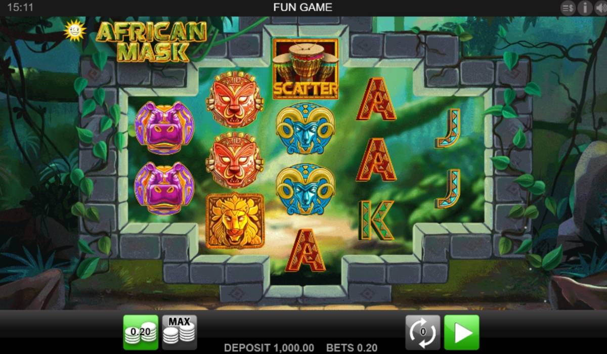 African Mask: image of main menu