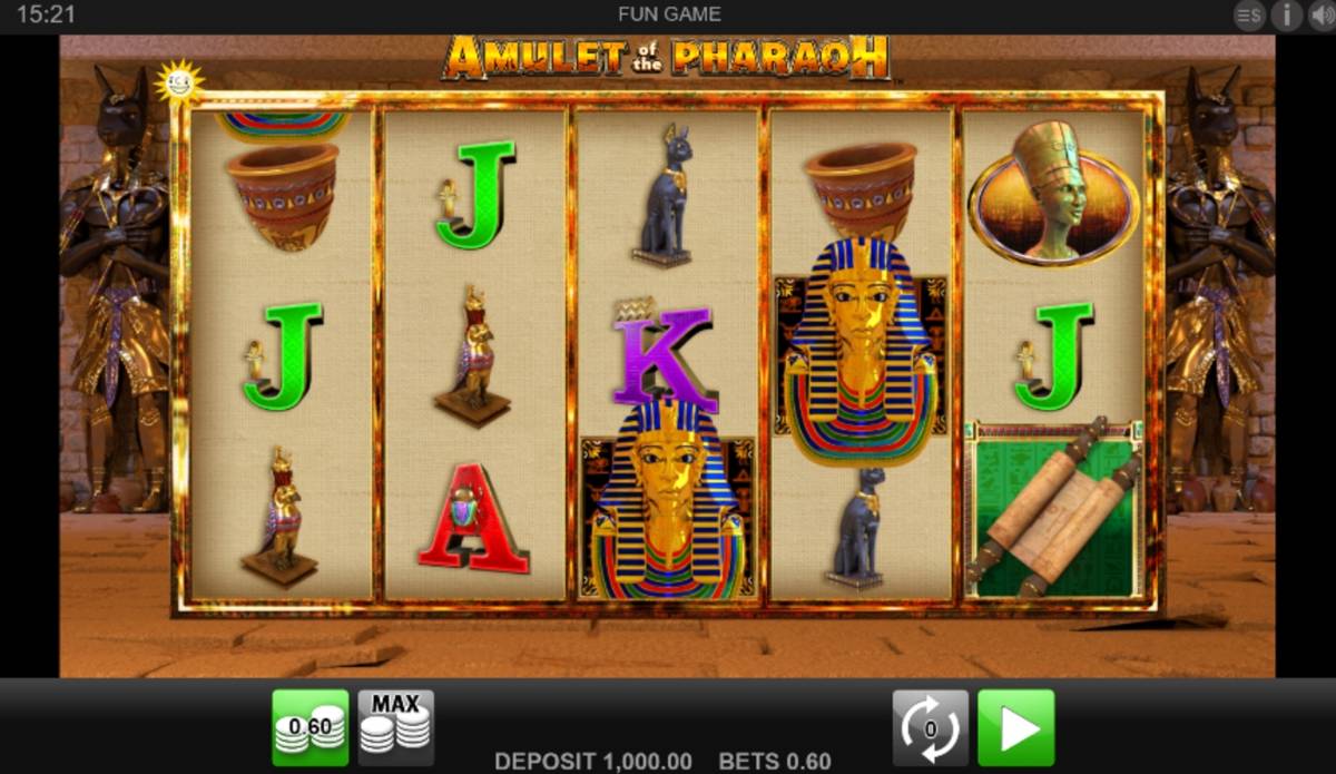 Amulet of the Pharaoh: image of main menu