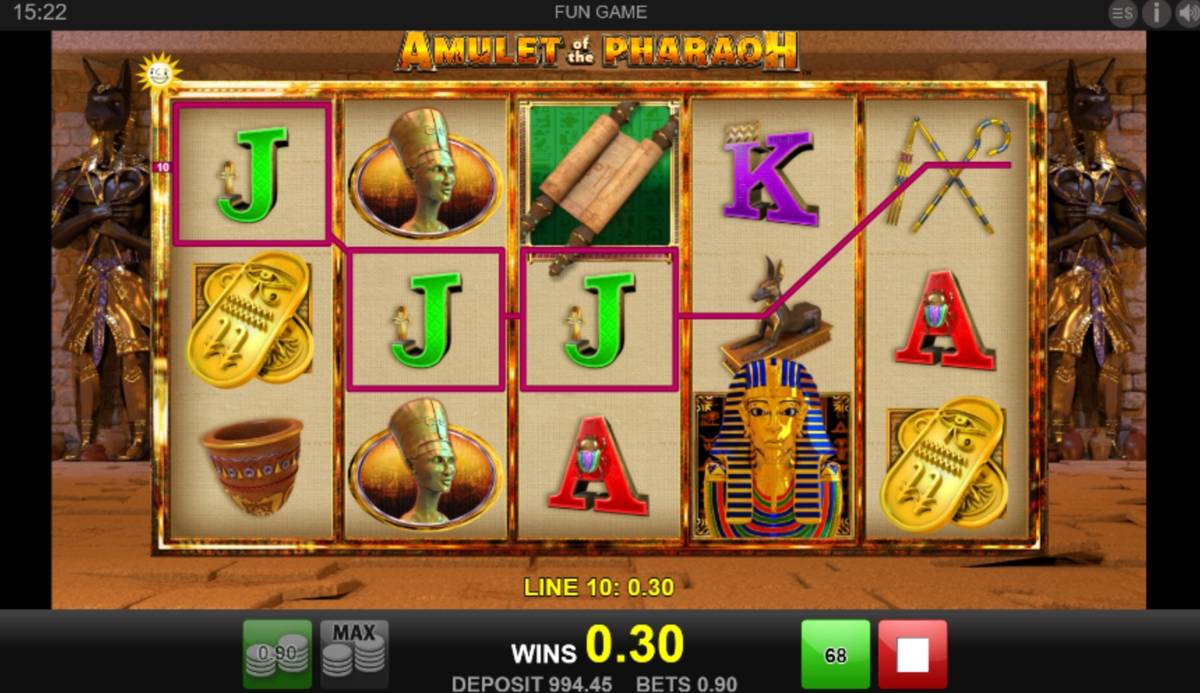 Amulet of the Pharaoh: image of winning