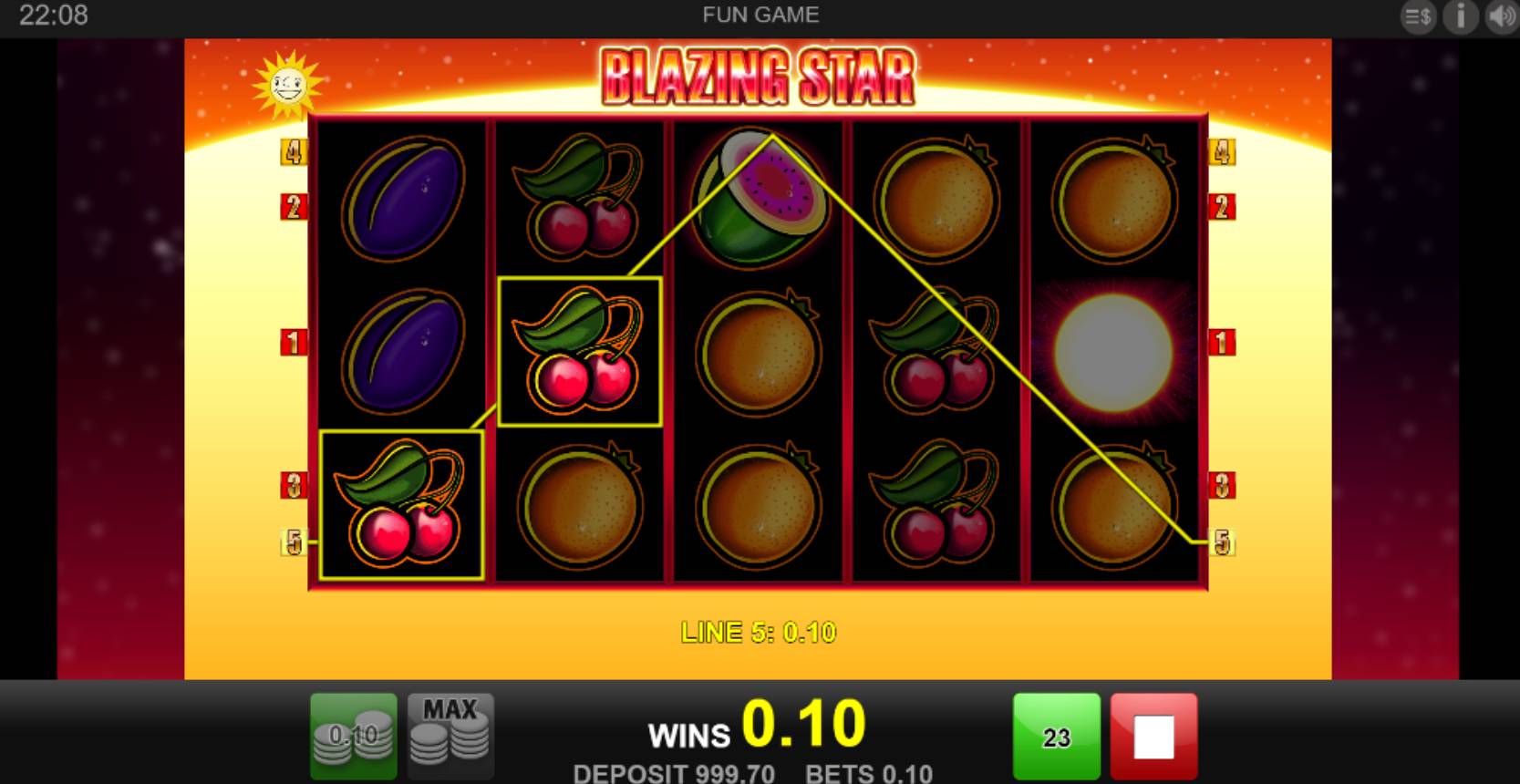 Blazing Star: image of winning