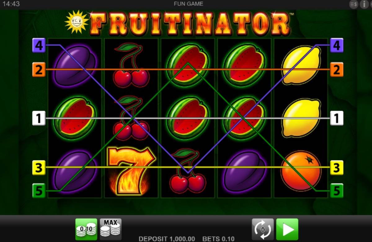 Fruitinator: image of main menu