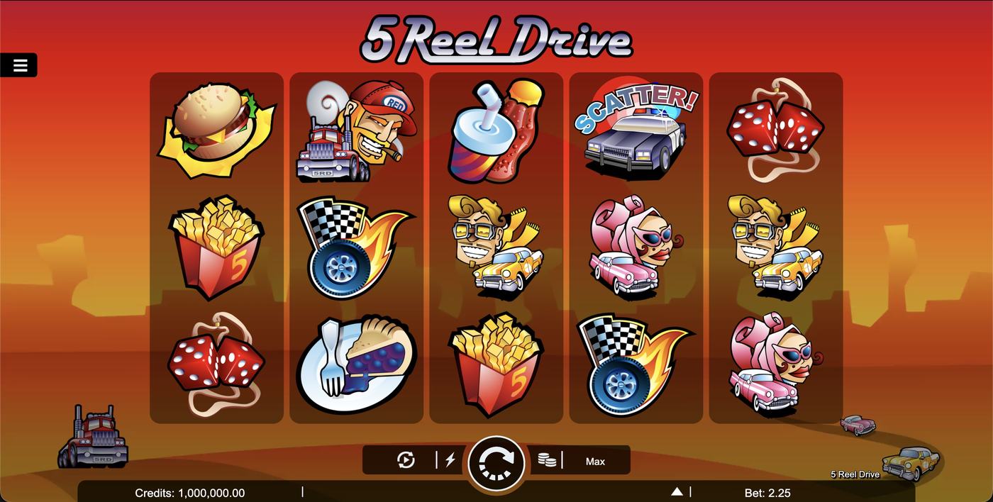 5 Reel Drive: image of main menu