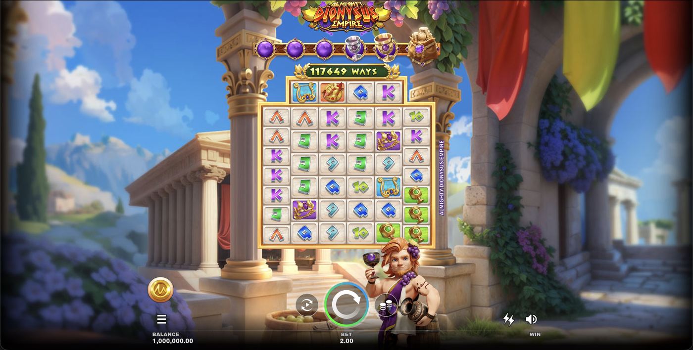 Almighty Dionysus Empire: image of main menu