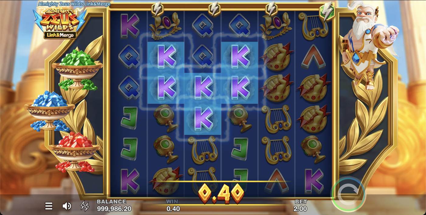 Almighty Zeus Wilds Link&Merge: image of winning