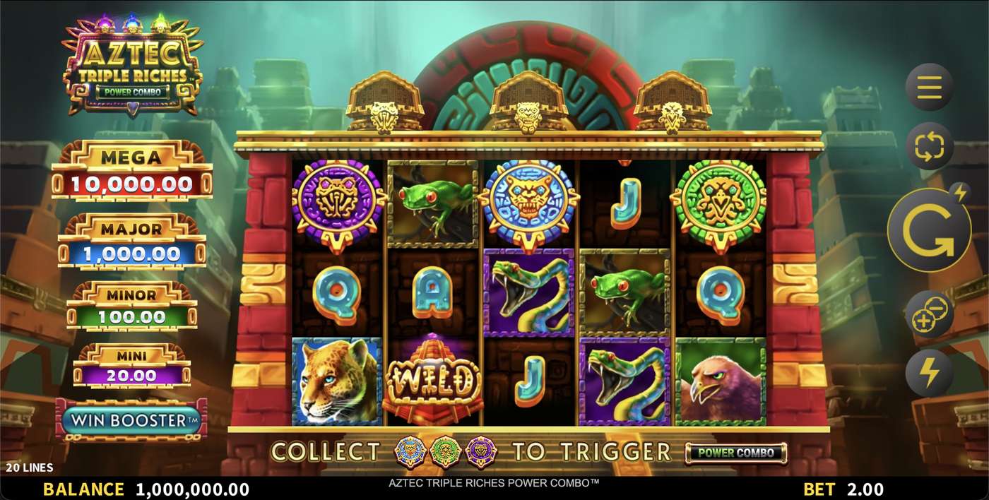 Aztec Triple Riches Power Combo: image of main menu