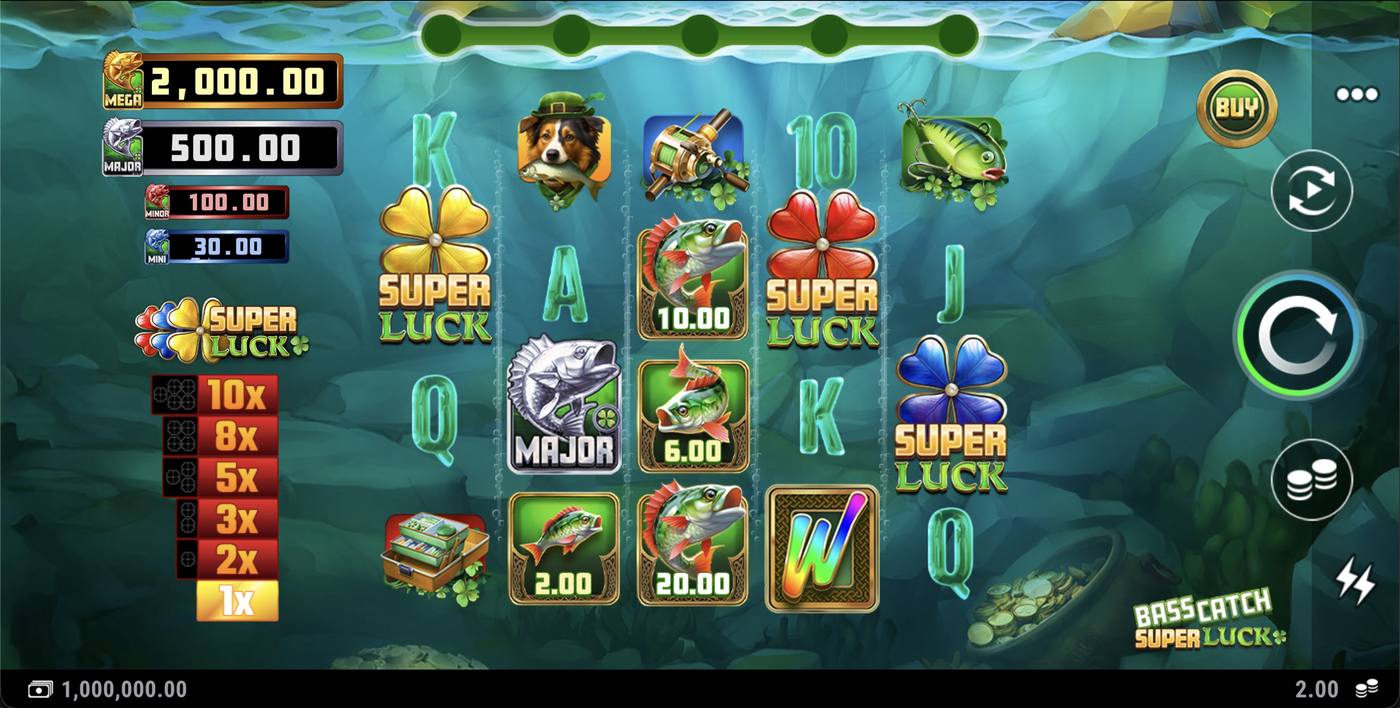 Bass Catch SUPER LUCK: image of main menu