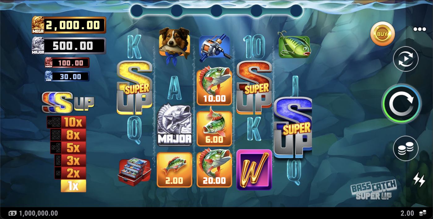 Bass Catch Super UP: image of main menu