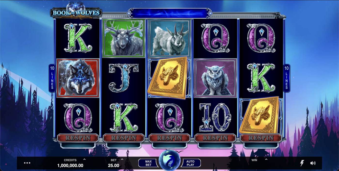 Book of Wolves: image of main menu