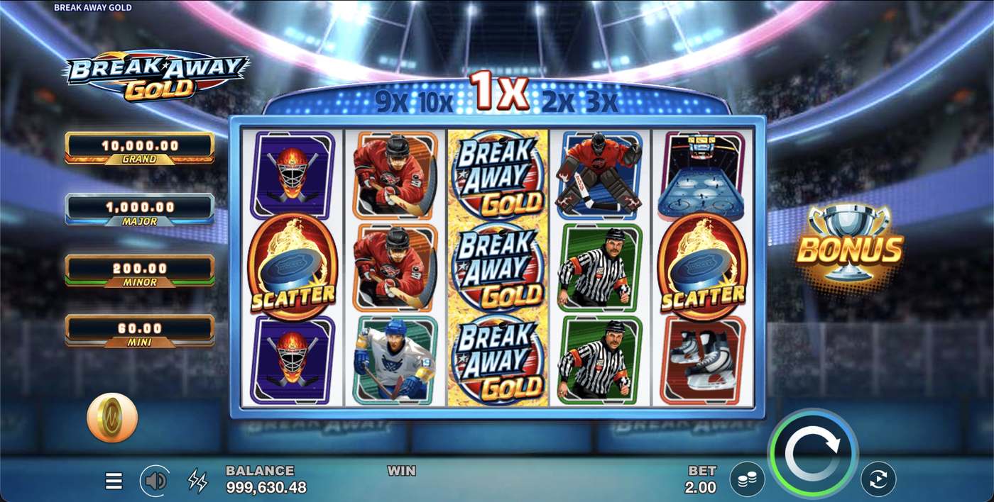 Break Away Gold: image of main menu