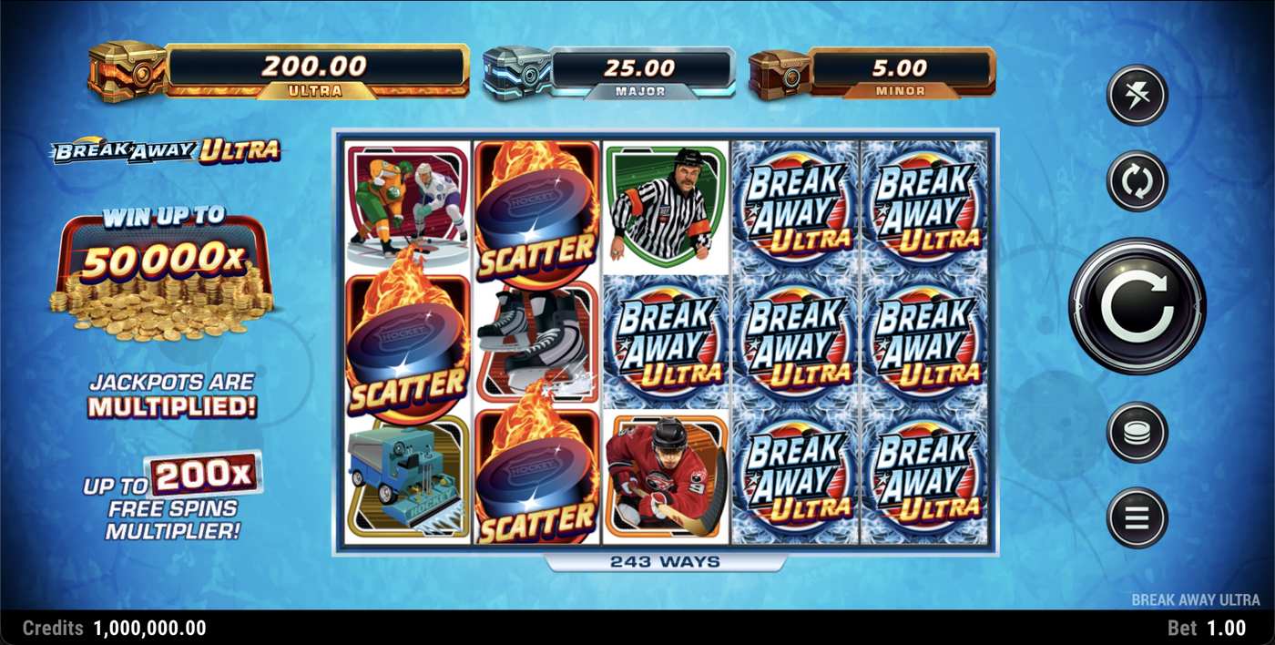 Break Away Ultra: image of main menu